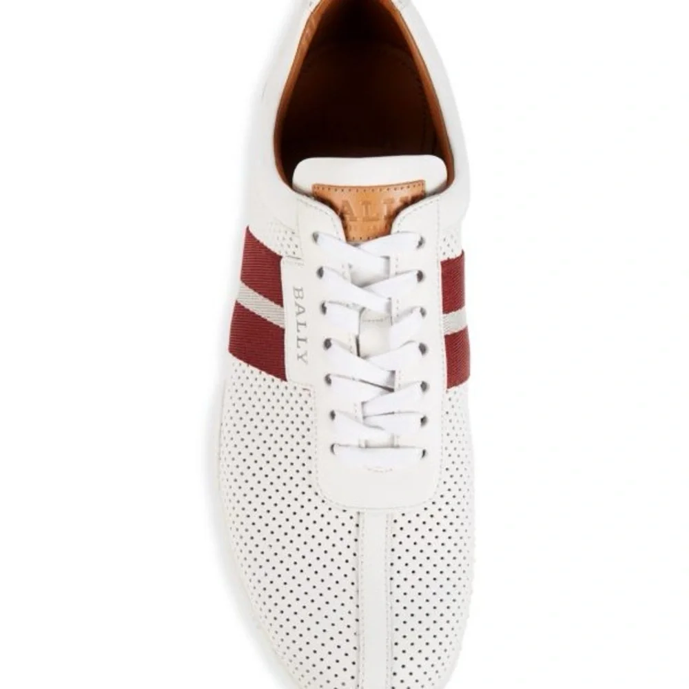 Bally Men's White and Red Sneakers - Picture 6 of 6
